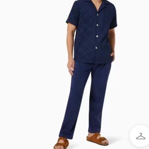 OAS Long Pants in Cotton Terry blue S